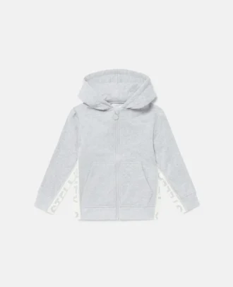 Grafisches Kapuzensweatshirt mit Reißverschluss und Logo