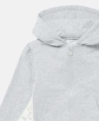 Grafisches Kapuzensweatshirt mit Reißverschluss und Logo