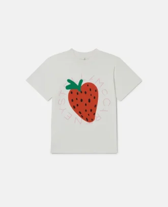 Grafisches T-Shirt mit Erdbeermotiv