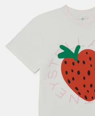 Grafisches T-Shirt mit Erdbeermotiv