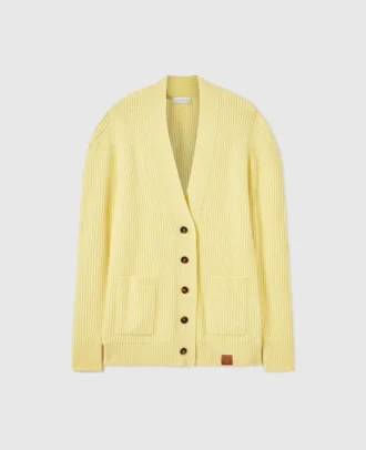 Grobstrick-Cardigan mit V-Ausschnitt
