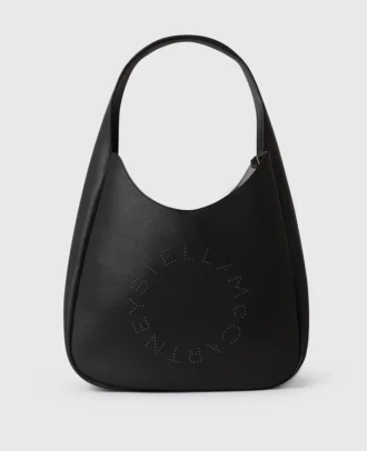 Große Hobo-Tasche mit Logo-Nieten