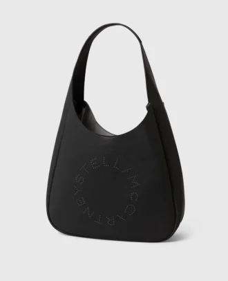 Große Hobo-Tasche mit Logo-Nieten