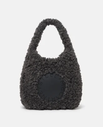 Große Logo Plush Teddy Hobo-Tasche