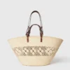 Große Tragetasche „Logo Raffia Crochet”