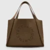 Große Wildleder-Tasche mit Logo