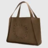 Große Wildleder-Tasche mit Logo