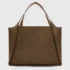 Große Wildleder-Tasche mit Logo
