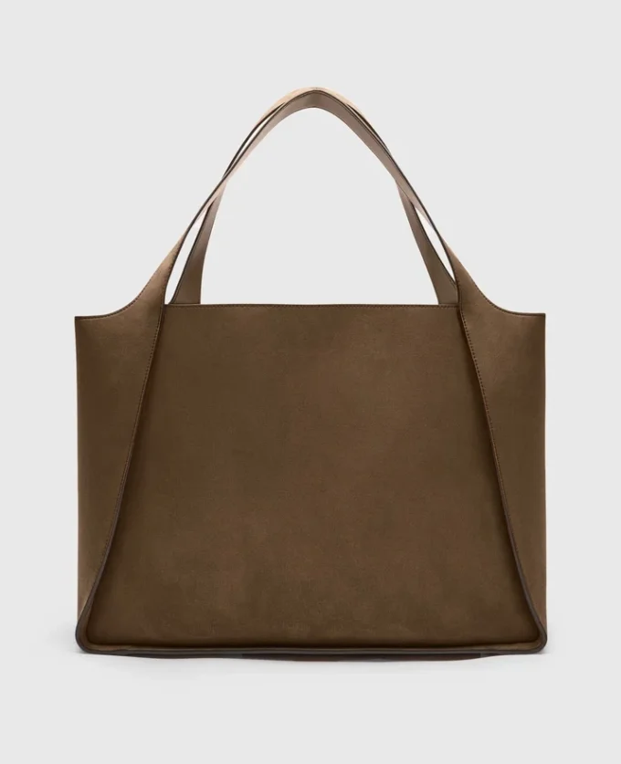Große Wildleder-Tasche mit Logo