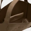 Große Wildleder-Tasche mit Logo