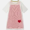 Herz-Mesh-T-Shirt-Kleid