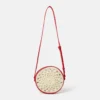 Herz-Raffia-Umhängetasche