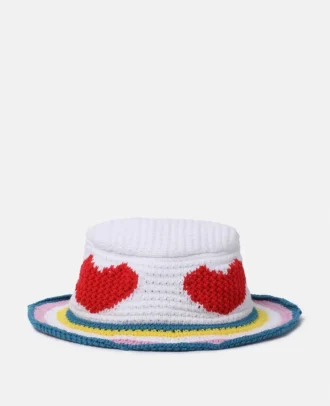 Häkel-Bucket-Hat mit Herz