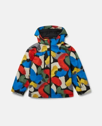 Hooded Jacket mit Colour Pop Smudge Print
