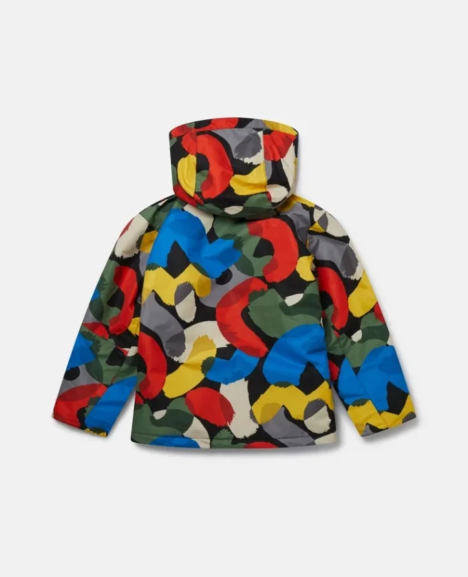 Hooded Jacket mit Colour Pop Smudge Print