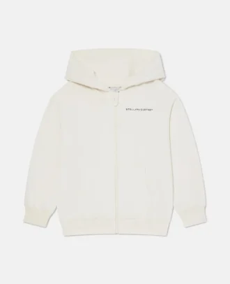 Hoodie mit Logo und durchgehendem Reißverschluss