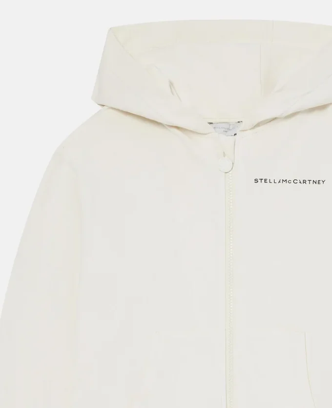 Hoodie mit Logo und durchgehendem Reißverschluss