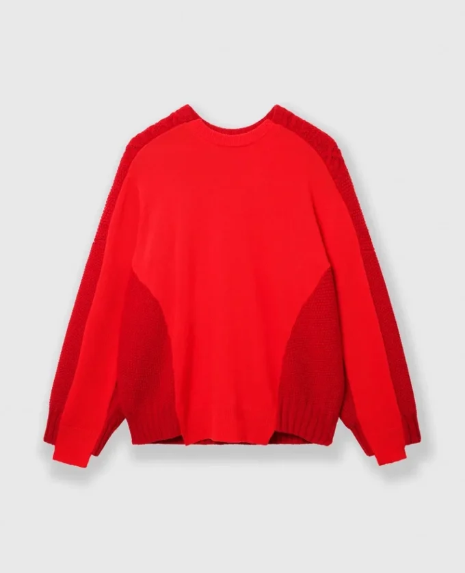 Hybrid-Pullover mit Rundhalsausschnitt