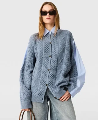 Hybrid-Strickhemd-Cardigan