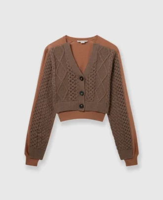 Hybrider verkürzter Cardigan