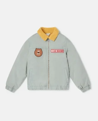 Jacke mit aufgenähtem Borg-Kragen