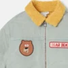 Jacke mit aufgenähtem Borg-Kragen