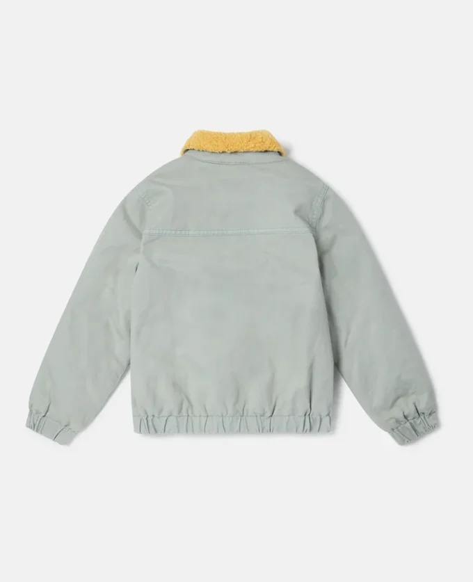 Jacke mit aufgenähtem Borg-Kragen
