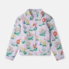 Jacke mit Blumenprint und Kragen