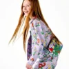 Jacke mit Blumenprint und Kragen