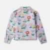 Jacke mit Blumenprint und Kragen