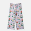 Jeans mit Blumenprint und geradem Bein
