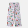 Jeans mit Blumenprint und geradem Bein