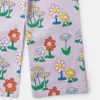 Jeans mit Blumenprint und geradem Bein