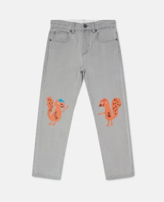 Jeans mit Eichhörnchen-Grafik