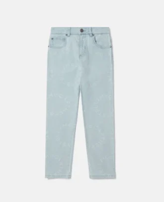 Jeans mit geradem Bein und Medaillon-Logo
