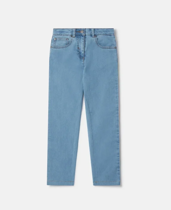Jeans mit geradem Bein und Regenbogen-Logo-Band