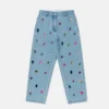 Jeans mit Juwelenstickerei