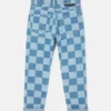 Jeans mit Schachbrettmuster
