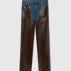 Jeans mit Schlangenpanel