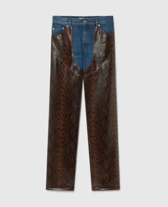 Jeans mit Schlangenpanel