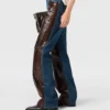 Jeans mit Schlangenpanel