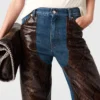 Jeans mit Schlangenpanel