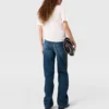 Jeans mit Schlangenpanel