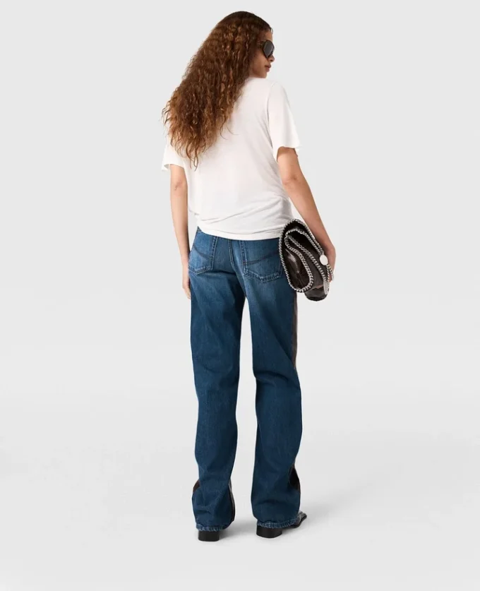 Jeans mit Schlangenpanel