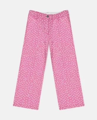 Jeans mit Sternenprint und geradem Bein