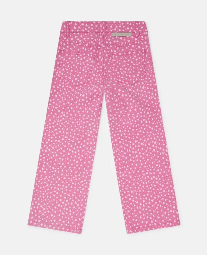 Jeans mit Sternenprint und geradem Bein