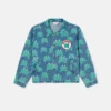 Jeansjacke mit Froschprint