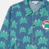Jeansjacke mit Froschprint