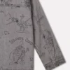 Jeansjacke mit Käferband-Print