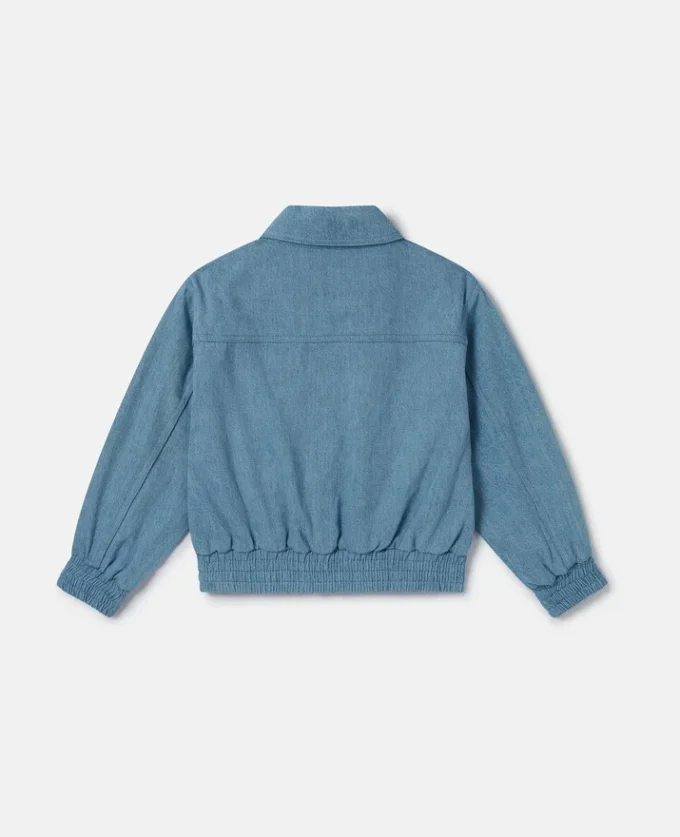 Jeansjacke mit Stickerei